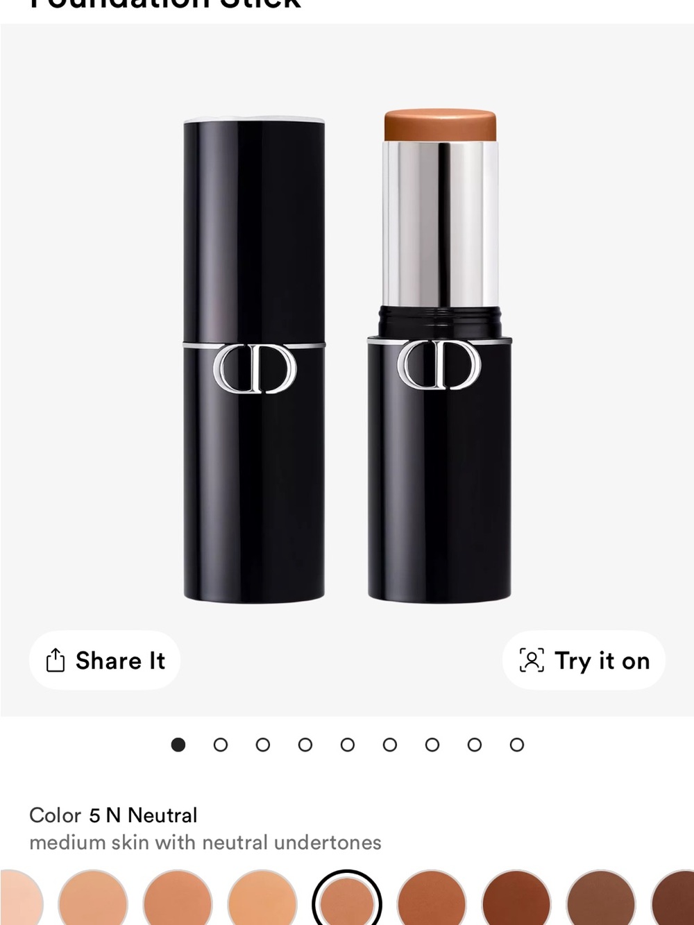 Dior Forever Foundation Stick — Neutral Medium Beige